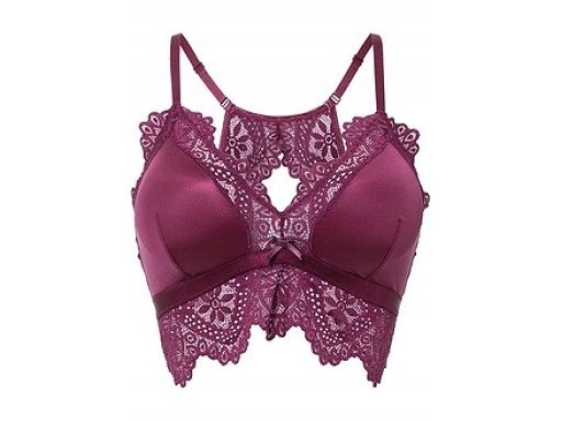 B.P.C biustonosz bordowy z koronką modny r.38