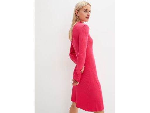 B.P.C różowa sukienka dzianinowa rozszerzana r.48/50