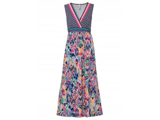 B.P.C sukienka długa, kolorowa we wzorki 40/42.