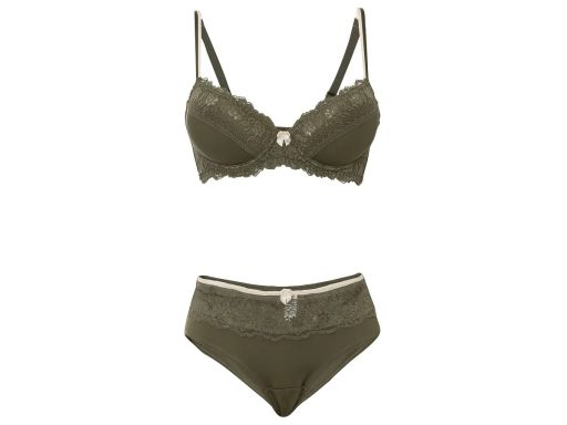 B.P.C komplet biustonosz usztywniany z fiszbinami i figi 48/50 (100D)