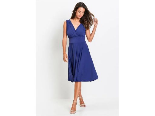 B.P.C sukienka z dekoltem kopertowym chabrowa r.36/38