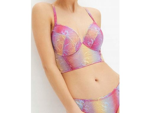 B.P.C biustonosz bralette przedłużony-top z fiszbinami kolorowy ^90B