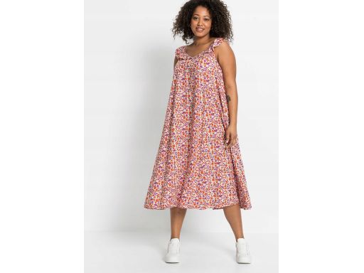B.P.C sukienka midi ze zwrównoważonej wiskozy w kwiaty ^38