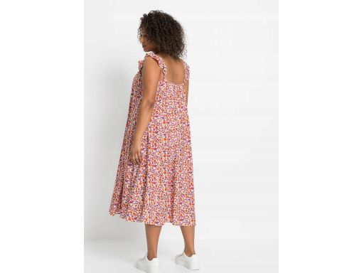B.P.C sukienka midi ze zwrównoważonej wiskozy w kwiaty ^38