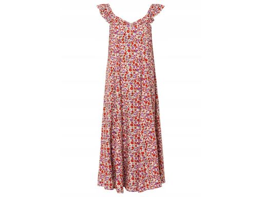 B.P.C sukienka midi ze zwrównoważonej wiskozy w kwiaty ^38