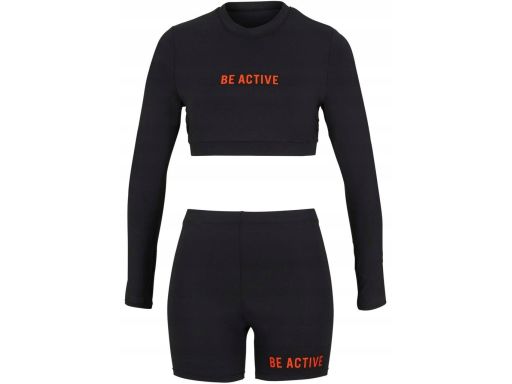 B.P.C bikini czarne szybkoschnące długi rękaw i krótki legginsy szorty