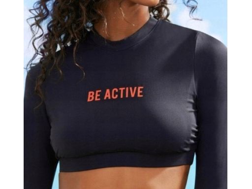 B.P.C bikini czarne szybkoschnące długi rękaw i krótki legginsy szorty