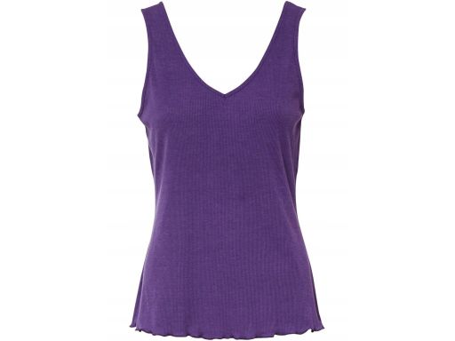 B.P.C top fioletowy prążkowany dekolt w serek 36/38.