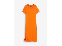 B.P.C sukienka midi shirtowa pomarańczowa z kieszeniami r.44/46