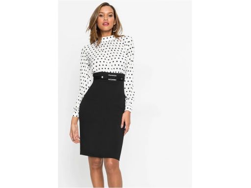 B.P.C sukienka ołówkowa w groszki r.40/42