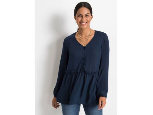 B.P.C bluzka szyfonowa granatowa r.36