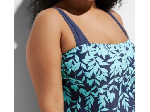 B.P.C tankini granatowe z turkusowym wzorem z szortami 38.