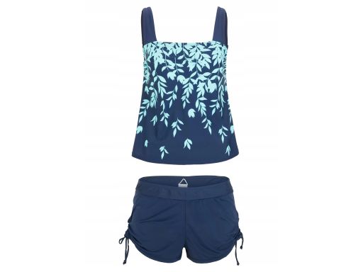 B.P.C tankini granatowe z turkusowym wzorem z szortami 38.