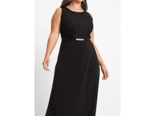B.P.C sukienka z koronką długa czarna 36.