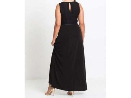 B.P.C sukienka z koronką długa czarna 36.