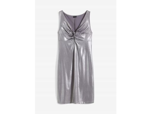 B.P.C sukienka srebrna z ozdobnym splotem r.40/42
