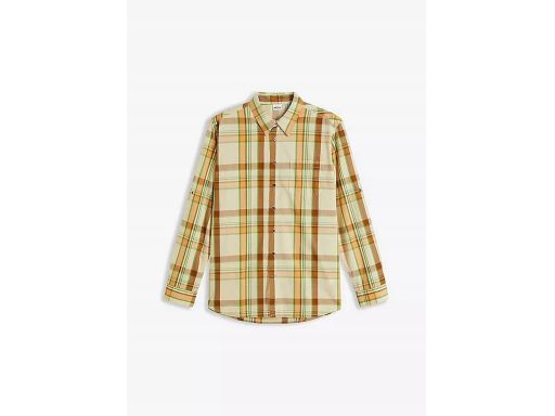 B.P.C męska koszula bawełniana w kratę z długim rękawem 49/50.