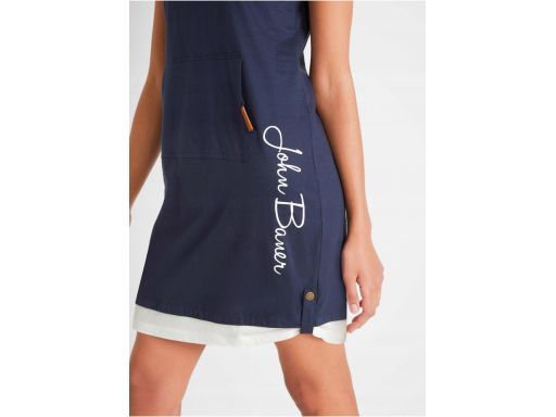 B.P.C granatowa sukienka shirtowa z kapturem bawełniana ^36/38