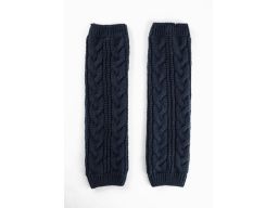 B.P.C ocieplacze dzianinowe ażurowe granatowe ^one size