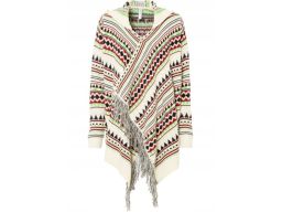 B.P.C asymetryczny kardigan frędzle, wzory r.40/42