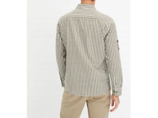 B.P.C męska koszula ludowa w kratkę z haftem 49/50 .