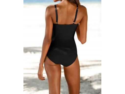 B.P.C kostium jednoczęściowy marszczony czarny 42.