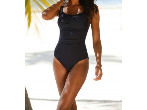 B.P.C kostium jednoczęściowy marszczony czarny 42.