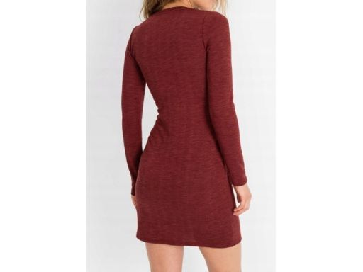 B.P.C sukienka dzianinowa cienka ołówkowa z wycięciami w pasie ^44/46
