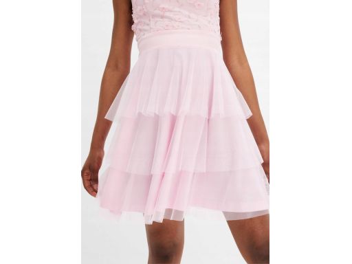 B.P.C sukienka różowa tiulowa z kwiatuszkami r.40