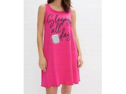 B.P.C różowa koszula nocna bawełniana z nadrukiem ^56/58