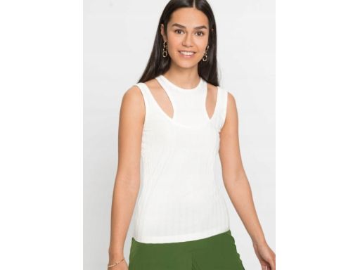 B.P.C top śmietanowy z wycięciami r.40/42