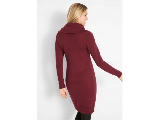 B.P.C sukienka dzianinowa z szerokim golfem brązowa r.40/42