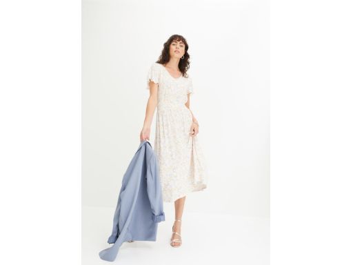 B.P.C sukienka midi z nadrukiem dżersejowa r.40/42