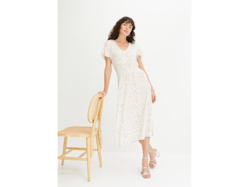 B.P.C sukienka midi z nadrukiem dżersejowa r.40/42
