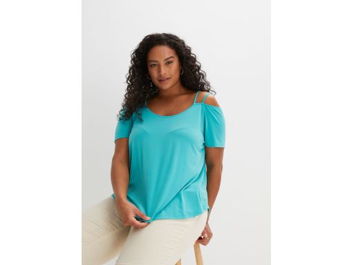 B.P.C bluzka turkusowa odkryte ramiona 36/38.