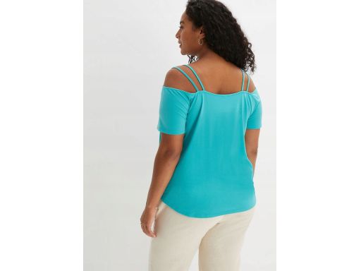 B.P.C bluzka turkusowa odkryte ramiona 36/38.