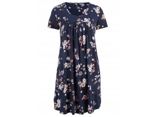 B.P.C sukienka z wiskozy granatowa w kwiatki 36/38.