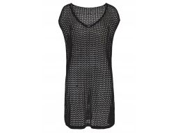 B.P.C plażowa tunika ażurowa czarna ^52/54