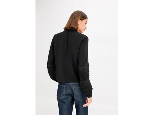 B.P.C bluzka koszulowa czarna z koronką ^34