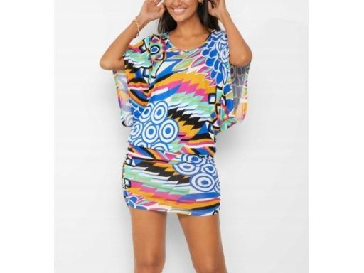 B.P.C sukienka letnia kolorowa odkryte ramiona r.44/46