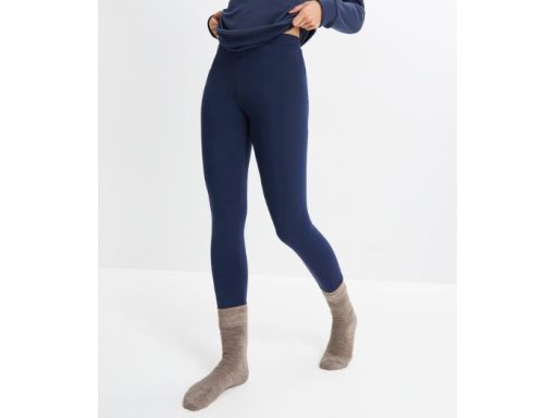 B.P.C legginsy granatowe termiczne ocieplane ^36/38