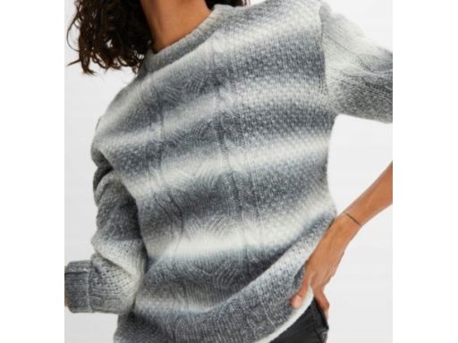 B.P.C ciepły sweter ombre cieniowany z wełną 48/50.