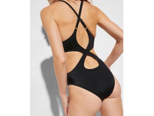 B.P.C kostium jednoczęściowy czarny sexy wycięcia r.40