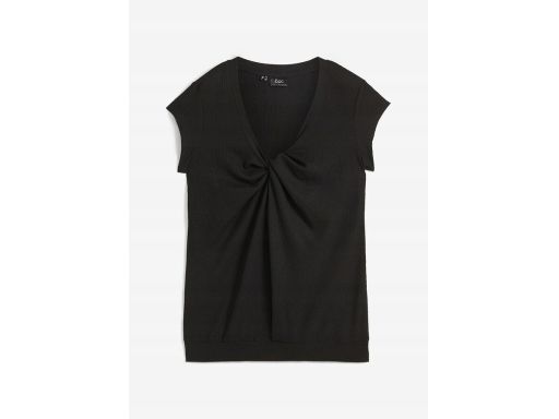 B.P.C t-shirt czarny strukturalny z przewiązaniem r.48/50