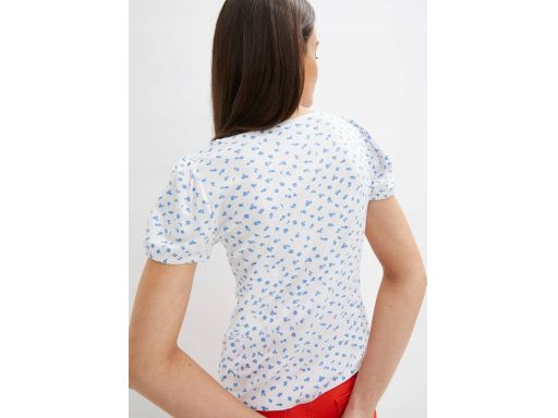 B.P.C t-shirt z rękawami z bufkami we wzorek 44/46.