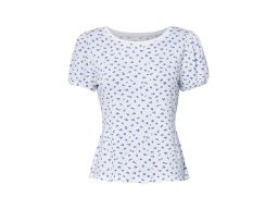 B.P.C t-shirt z rękawami z bufkami we wzorek 44/46.