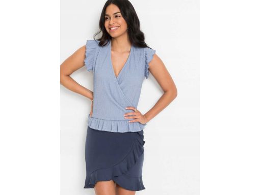 *B.P.C bluzka damska kopertowa niebieska 36/38.