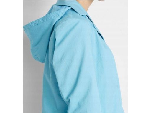 B.P.C niebieski płaszcz damski z odpinanym kapturem 40