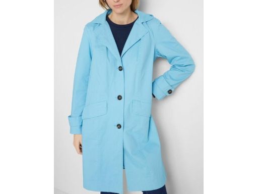 B.P.C niebieski płaszcz damski z odpinanym kapturem 40