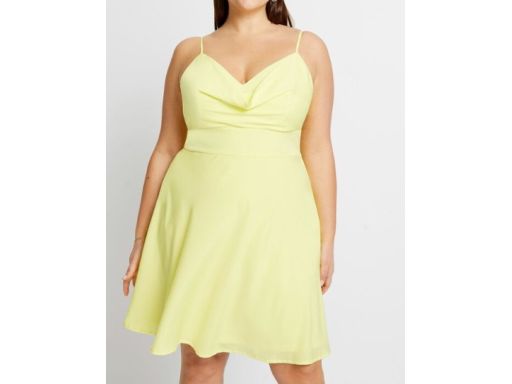 B.P.C sukienka limonka z lejącym dekoltem r.38